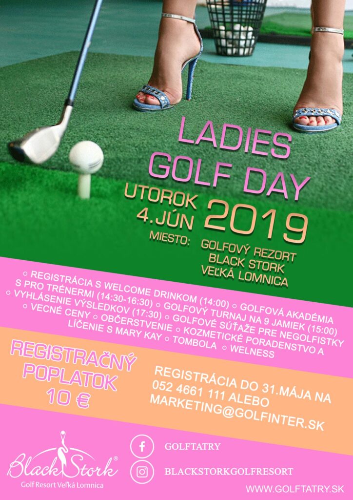 Ladies golf day woman golf day zeny golfistky a negolfistky zoznamte sa s golfom golfovy rezort black stork hotel international velka lomnica vysoke tary plagat