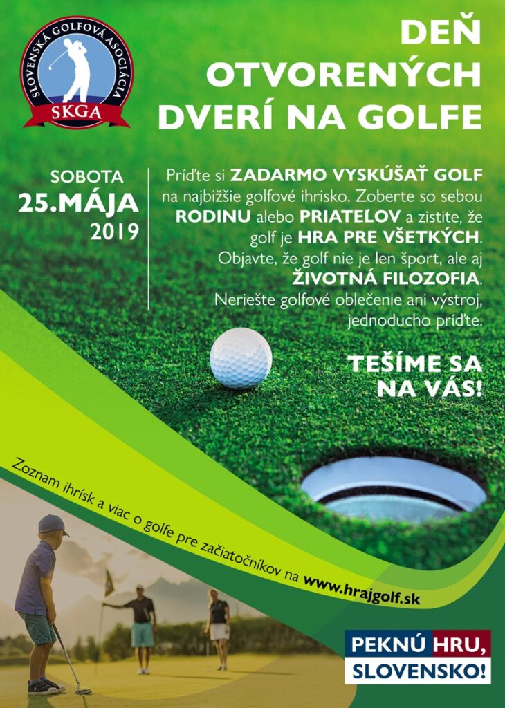 narodny den golfu golfovy rezort black stork hotel international velka lomnica vysoke tatry golf zdrama 25.5.2019 sobota plagat